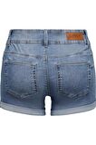 ONLY ONLCARMEN REG SHORTS WIDE WB DNM Kadın SHORT AÇIK MAVİ 