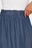 Only Kadın Onlpema Beli Lastikli Maxi Etek 15250371 Koyu Mavi