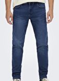 Only & Sons Normal Bel Normal Erkek Denim Pantolon 22022375_ONSWEFT LIFE REG DARK BLUE