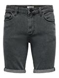 Only & Sons Erkek Regular Fit Siyah Kot Şort 22022331
