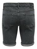 Only & Sons Erkek Regular Fit Siyah Kot Şort 22022331