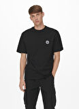 Only & Sons Baskılı Siyah Erkek T-Shirt 22022669_ONSGUS RLX PHOTOPRINT