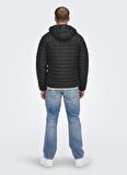 Only & Sons Siyah Erkek Kapüşonlu   Mont 22022613_ONSPIET QUILTED HOOD JACKE