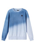Lmtd Mavi Erkek Çocuk O Yaka Uzun Kollu Batik Sweatshirt NLMOTTO LS SWEAT