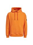 Jack & Jones Kapüşonlu Regular Fit Turuncu Erkek Şardonlu Sweatshirt 12216342_JCOCLASSIC WAFFLE SWEAT HO
