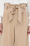 Only Kadın Onlmarsa Rahat Kalıp Belden Bağlamalı Pantolon 15269628 Bej
