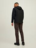 12182242 Jack Jones Jjemulti Quilted Jacket Noos Erkek Mont Black/SET-IN SLEEVES