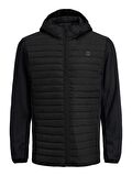 12182242 Jack Jones Jjemulti Quilted Jacket Noos Erkek Mont Black/SET-IN SLEEVES