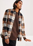 Only & Sons Normal Ekru Kareli Erkek Gömlek ONSGUDMUND LS 3T CHECK SHIRT NOOS