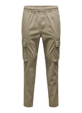 Only & Sons Dar Paça Açık Kahve Erkek Kargo Pantolon 22022366_ONSCAM LINUS CARGO PANT PK