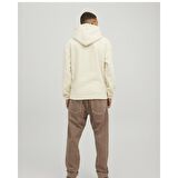 Jack & Jones Kapüşon Yaka Bej Erkek Sweatshırt 12216573_JORSLOPE FLEECE SWEAT HOOD