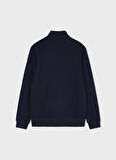 Lmtd Lacivert Erkek Çocuk Dik Yaka Uzun Kollu Geometrik Sweatshirt NLMNAZIP LS HALF ZIP SWEAT