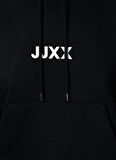 JJXX Kapüşon Yaka Düz Siyah Kadın Sweatshırt JXCARLA LS OVERSIZE HOODIE BY