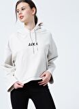 JJXX Kapüşon Yaka Düz Krem Kadın Sweatshırt JXCARLA LS OVERSIZE HOODIE BY