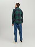 Jack&Jones Yeşil-Lacivert Erkek Oduncu Gömlek 12215467