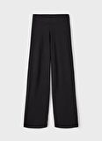 Lmtd Siyah Kız Çocuk Uzun Loose Fit Düz Eşofman Altı NLFBULLA KNIT PANT