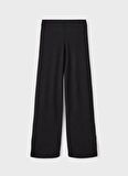 Lmtd Siyah Kız Çocuk Uzun Loose Fit Düz Eşofman Altı NLFBULLA KNIT PANT