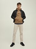 Jack & Jones Kapüşonlu Regular Fit Kahve Erkek Şardonlu Sweatshirt 12216335_JPRBLUARCHIE SWEAT HOOD NO