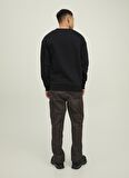 Jack & Jones Bisiklet Yaka Regular Fit Siyah Erkek Şardonlu Sweatshirt 12216345_JCOCLASSIC CREW NECK SWEAT