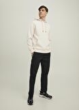 Jack & Jones Kapüşon Yaka Bej Erkek Sweatshırt 12216342_JCOCLASSIC WAFFLE SWEAT HO