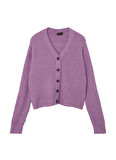 Lmtd Pembe Kız Çocuk V Yaka Uzun Kollu Düz Hırka NLFNOLLEN KNIT SHORT CARDIGAN