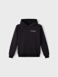 Lmtd Siyah Erkek Çocuk Kapüşonlu Uzun Kollu Baskılı Sweatshirt NLMNENRY LS SWEAT W. HOOD