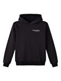 Lmtd Siyah Erkek Çocuk Kapüşonlu Uzun Kollu Baskılı Sweatshirt NLMNENRY LS SWEAT W. HOOD