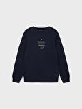 Lmtd Lacivert Erkek Çocuk O Yaka Uzun Kollu Baskılı Sweatshirt NLMNORBITS LS O-NECK SWEAT