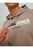 Jack & Jones Erkek Fit Kapüşonlu Sweatshirt Frederik - 12219814-02