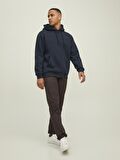Jack & Jones Kapüşonlu Regular Fit Koyu Antrasit Erkek Şardonlu Sweatshirt 12217436_JPRBLURALLEY SWEAT HOOD