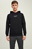Jack & Jones Erkek Kapüşonlu Sweatshirt Jprbluarchıe 63412216335 Siyah