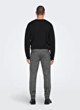 Only & Sons Normal Bel Dar Açık Gri Erkek Chino Pantolon ONSMARK SLIM CHECK PANTS 9887 NOOS