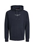 Jack & Jones Kapüşon Yaka Lacivert Erkek Sweatshırt 12216335_JPRBLUARCHIE SWEAT HOOD NO