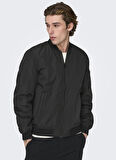 Only & Sons Siyah Erkek Ceket 22023287_ONSJOSHUA BOMBER OTW VD