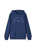 Lmtd Baskılı Erkek Çocuk Lacivert Sweatshırt NLMREETAL LS BRU SWEAT W. HOOD