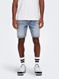 Only & Sons Erkek Kot Şort Denim ONSEDGE L. BLUE -  22024846