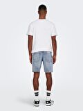 Only & Sons Erkek Kot Şort Denim ONSEDGE L. BLUE -  22024846