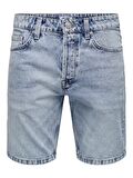 Only & Sons Erkek Kot Şort Denim ONSEDGE L. BLUE -  22024846