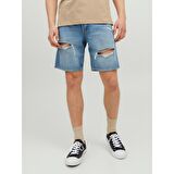 Jack&Jones Rahat Kesim Mavi Erkek Kot Şort 12223604