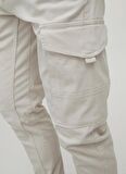 Jack & Jones Dar Paça Krem Erkek Kargo Pantolon JPSTPAUL JJFLAKE CARGO NOOS