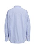 JJXX Bol Kesim Gömlek Yaka Düz Lacivert Kadın Gömlek JXJAMIE LS RELAXED POPLIN SHIRT WVN
