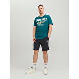 Jack&Jones Büyük Beden Siyah Erkek Penye Şort 12229945