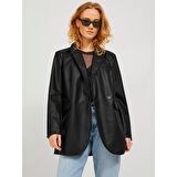 JJXX Kruvaze Yaka Siyah Kadın Blazer Ceket 12227940