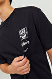 Jack&Jones O Yaka Rahat Kesim Siyah Erkek T-Shirt 12230672