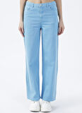 Lmtd Açık Mavi Kız Çocuk Bol Paça Bol Kesim Düz Denim Pantolon NLFROLIZZA TWI HW WIDE PANT