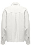 Only Kadın Cepli Keten Gömlek Oversize Fit ONLCARO - 15278795