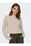 Only Kadın Düşük Omuzlu Crop Kazak - 15284453