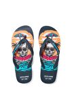 12230633 Jack & Jones Jfwcolour Skull Flıp Flop Erkek Terlik Anthracİte