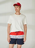 Jack & Jones Dar Kırmızı Erkek Şort JPSTFIJI JJSWIM COLORBLOCK SN