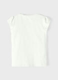 Name İt Beyaz Kız Bebek Bisiklet Yaka Kısa Kollu Baskılı T-Shirt 13217769